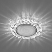  Светильник встраиваемый GX53 CD4023 15Вт круг хром подсветка 4000К драйвер (d115/монтажн d70) /FERON 