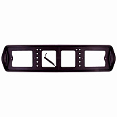  Рамка для номера с подсветкой боковой 520х112 пластик, под болт, черная Премиум 