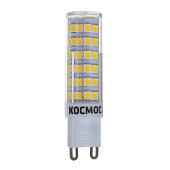  Лампа светодиодная G9 КОСМОС LED 7Вт 220В 4500K, керамика + пластик /1//100/ 