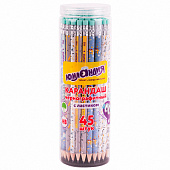  Карандаш чернографитный ЮНЛАНДИЯ ЩЕНОК, HB, с ластиком, корпус ассорти, 181774 