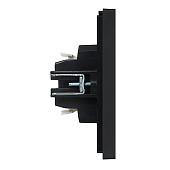  Выключатель встраиваемый 1 клавиша, цвет черный, с подсветкой, IEK FORTE&PIANO 