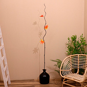 Интерьерный декор из бамбука, листья пластик 200 см оранжевый 7779959 Интерьерный декор из бамбука, листья пластик 200 см оранжевый 7779959