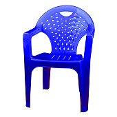  Кресло пластиковое, синее 