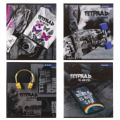 Тетрадь 96л. А5 скрепка клетка обл. мел.карт. Black is not sad AL8876 Тетрадь 96л. А5 скрепка клетка обл. мел.карт. Black is not sad AL8876