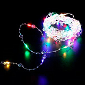 Гирлянда для дома НИТЬ "Льдинка" 5 м 50 ламп LED, 8 реж,IP-20, Мультицвет