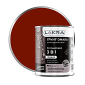 Грунт-эмаль 3 в 1 Лакра Красный 0,8 кг