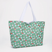 Сумка пляжная на молнии, 57х12х40см, бирюзовый 7724166 Сумка пляжная на молнии, 57х12х40см, бирюзовый 7724166