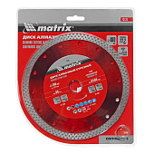  Диск алмаз. отрез. сплошной 180х22,2мм, сухое/мокрое резание Matrix 