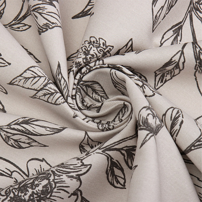  Скатерть (саржа) 149х220 Этель Black flowers 10283362 