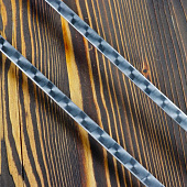  Шампур-вилка двойной  с деревянной ручкой, 60см   4455183 