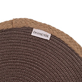 Сервировочная салфетка круглая JUTE 38см свето-коричневая DMP24