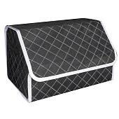 Бокс-органайзер в багажник SKYWAY EXPENSIV 49х30х30см Алькантара Черный, строчка белая Бокс-органайзер в багажник SKYWAY EXPENSIV 49х30х30см Алькантара Черный, строчка белая