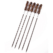  Шампур Шар 630х12х2,5 мм прямой с дерев.ручкой 2К-410 Д2516 