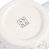  Кружка 460 мл. керамика молочно-голубая Цветы Mint flowers ANLAF-XIA-150525 