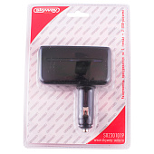  Разветвитель прикуривателя 2 гнезда + 2USB SKYWAY Черный предохранитель 5А, один USB- 2A, другой - 1A 