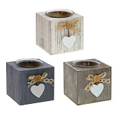  Подсвечник, L8 W8 H8 см, 3в., 754689 