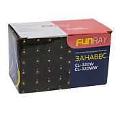 Электрогирлянда Занавес IP20 (хол.белый),Funray