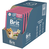  Корм влажный Брит Premium для собак мини пород, для стерилизованных, 85 г, кролик и брусника 