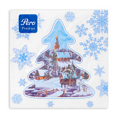 Салфетки бумажные Pero Prestige 3-х сл 33х33 НГ Ночь перед рождеством 20шт Арт.3132 Салфетки бумажные Pero Prestige 3-х сл 33х33 НГ Ночь перед рождеством 20шт Арт.3132