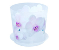  Кашпо "Деко" D125мм 1,2л Орхидея с/п (48) М3105 