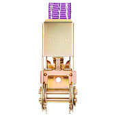 Стяжка крепления груза 1,0т 6,0м SKYWAY STAFF 25мм фиолетовый храповый механизм с крюками полиэстер 1шт Стяжка крепления груза 1,0т 6,0м SKYWAY STAFF 25мм фиолетовый храповый механизм с крюками полиэстер 1шт