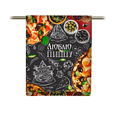 Кухонное полотенце (жаккард) 40х60 Пицца светло-серый Кухонное полотенце (жаккард) 40х60 Пицца светло-серый