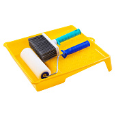 Набор "Для обоев", ванночка 320х350мм, валик прижимной 150мм, кисть торцевая 50х140мм Набор "Для обоев", ванночка 320х350мм, валик прижимной 150мм, кисть торцевая 50х140мм