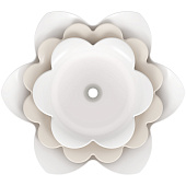  Набор воронок 3шт "Цветы" на подставке бело-серый М8713 