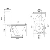 Унитаз-компакт Pro горизонтальный выпуск с арматурой и сиденьем Santeri Унитаз-компакт Pro горизонтальный выпуск с арматурой и сиденьем Santeri