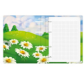  Тетрадь 100л. А5 на кольцах клетка Ромашки Sev 10818 