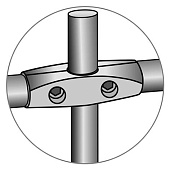 Соединитель 3-х труб крестом хром "Element" Соединитель 3-х труб крестом хром "Element"