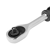 Ключ-трещотка 1/4, 45 зубьев, с быстрым сбросом, CrV, хром.Сибртех Ключ-трещотка 1/4, 45 зубьев, с быстрым сбросом, CrV, хром.Сибртех