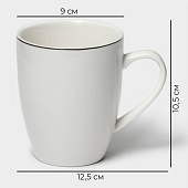 Кружка фарфоровая La Perle, 350 мл, белый 9225417 Кружка фарфоровая La Perle, 350 мл, белый 9225417