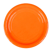 Тарелка одноразовая бумажная однотонная, оранжевая Тарелка одноразовая бумажная однотонная, оранжевая