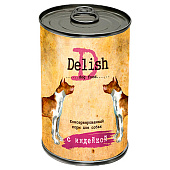 Влажный корм Delish для собак 970гр Индейка 135689