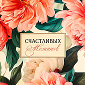  Пакет подарочный вертикальный "Счастливых моментов", 18 х 23 х10 см   10795234 