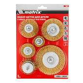 Набор щеток д/дрели со шпильками Matrix (уп. 6шт) Набор щеток д/дрели со шпильками Matrix (уп. 6шт)