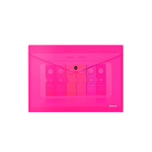  Папка на кнопке А4, ErichKrause Glossy Neon, 180 мкм, ассорти, 50300 