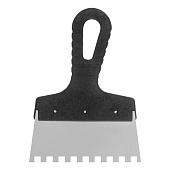 Шпатель зубчатый 150мм, зуб 8х8мм, пластмассовая ручка, нержавеющая сталь Шпатель зубчатый 150мм, зуб 8х8мм, пластмассовая ручка, нержавеющая сталь