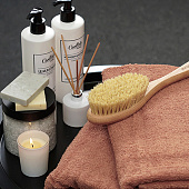 Полотенце Ginza, 30х60 см, махра, 450 гр/кв.м, винтаж Полотенце Ginza, 30х60 см, махра, 450 гр/кв.м, винтаж