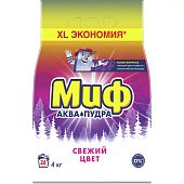 Стиральный порошок для цветного Миф Автомат Свежий цвет 4кг Стиральный порошок для цветного Миф Автомат Свежий цвет 4кг
