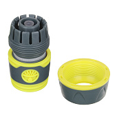 Коннектор INBLOOM PROF+ для шланга 3/4" с аквастопом быстросъемный 169-027 Коннектор INBLOOM PROF+ для шланга 3/4" с аквастопом быстросъемный 169-027