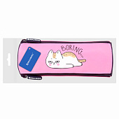  Пенал мягкий BRAUBERG, 3 отделения, нейлон, 21х7х7 см, Lazy cat, 272306 