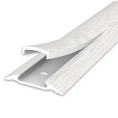  Порог пластик 42ммх1,6м с монт.каналом №230 Дуб айсберг/Идеал 