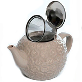  Чайник 800 мл ФЕЛИЧИТА с фильтром ГЛАЗУРЬ ЦВЕТЫ 109-06140 