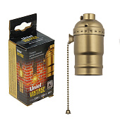 Патрон декоративный 60Вт Е27 бронза шнуровой выключатель /Uniel Патрон декоративный 60Вт Е27 бронза шнуровой выключатель /Uniel