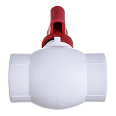  Шаровой кран 20 баб красный PPR 