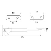 Газовый лифт Trodos с доводчиком 80N, серебро, нагрузка до 6кг Газовый лифт Trodos с доводчиком 80N, серебро, нагрузка до 6кг