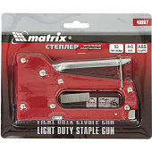 Степлер мебельный тип 53, под скобы 4-8мм, пластиковый, Matrix Степлер мебельный тип 53, под скобы 4-8мм, пластиковый, Matrix