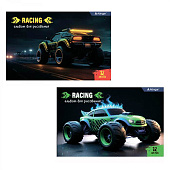  Альбом для рисования 12л. Alingar Racing, 2 дизайна, AL11421 